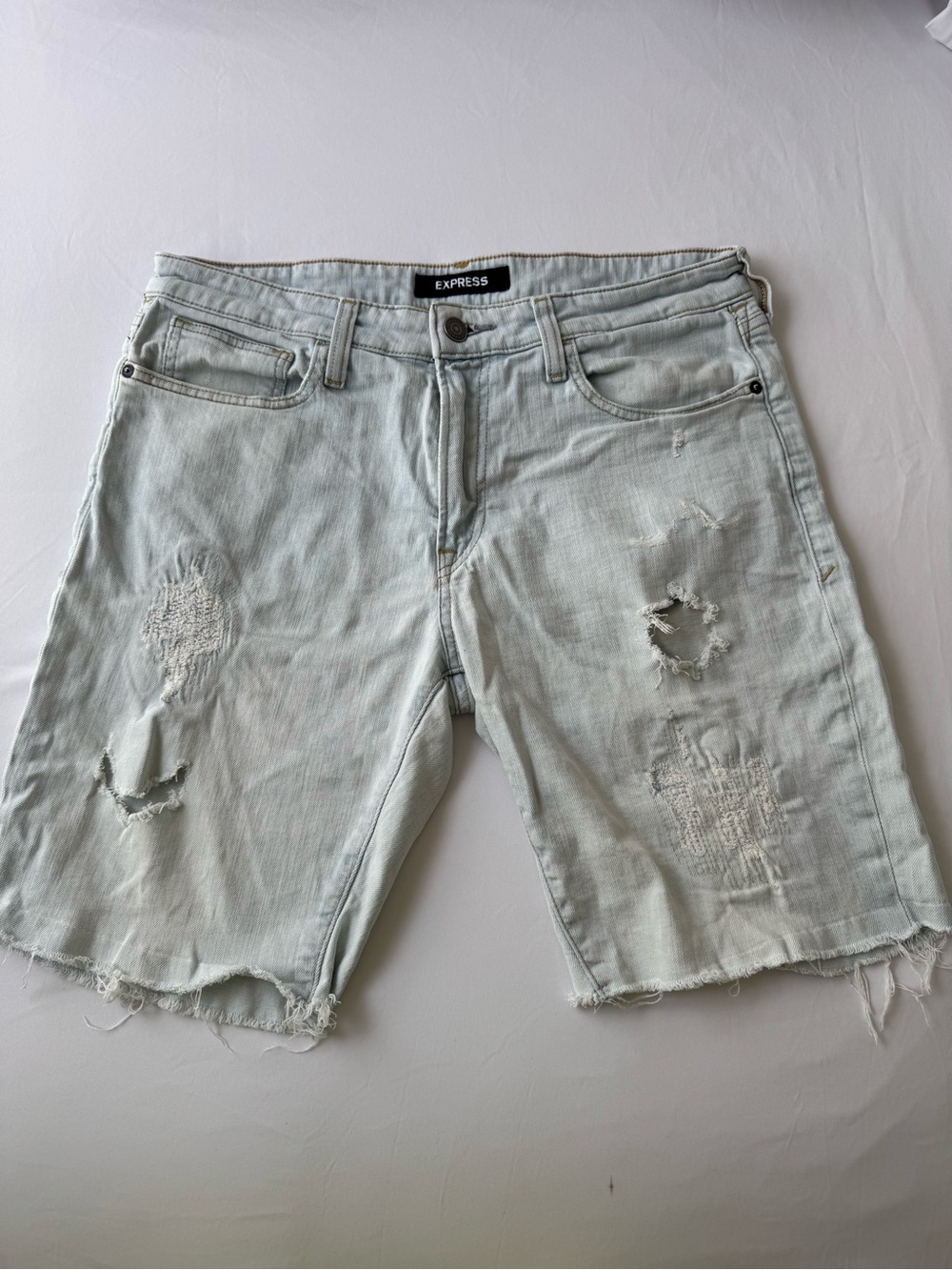Men’s Light Blue Denim Shorts